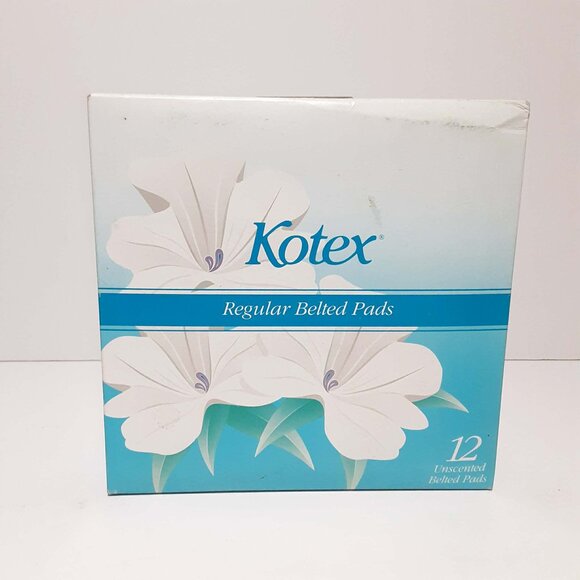 Vintage KOTEX Regular Belted Pads Feminine Hygiene NOS / NEW Movie TV Film Prop - Picture 2 of 7